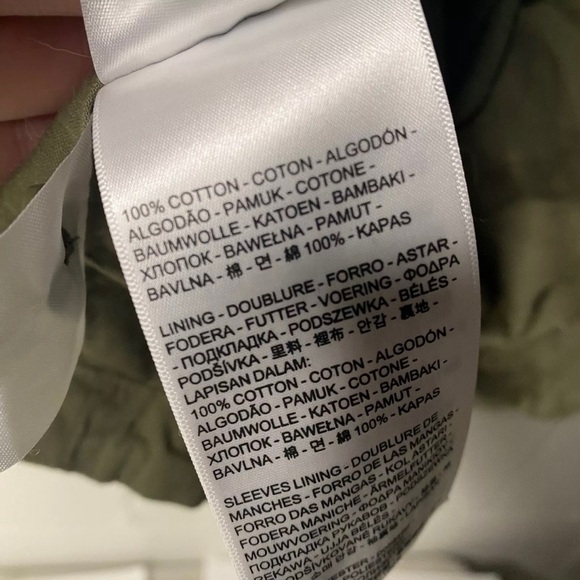 Levi's Jacket Women Size XS Military Utility Hooded Full Zip Epaulets Green - Picture 9 of 15